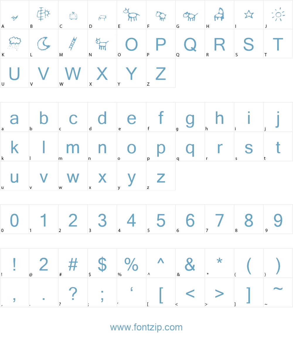 Crayon Kids 2 Font Character